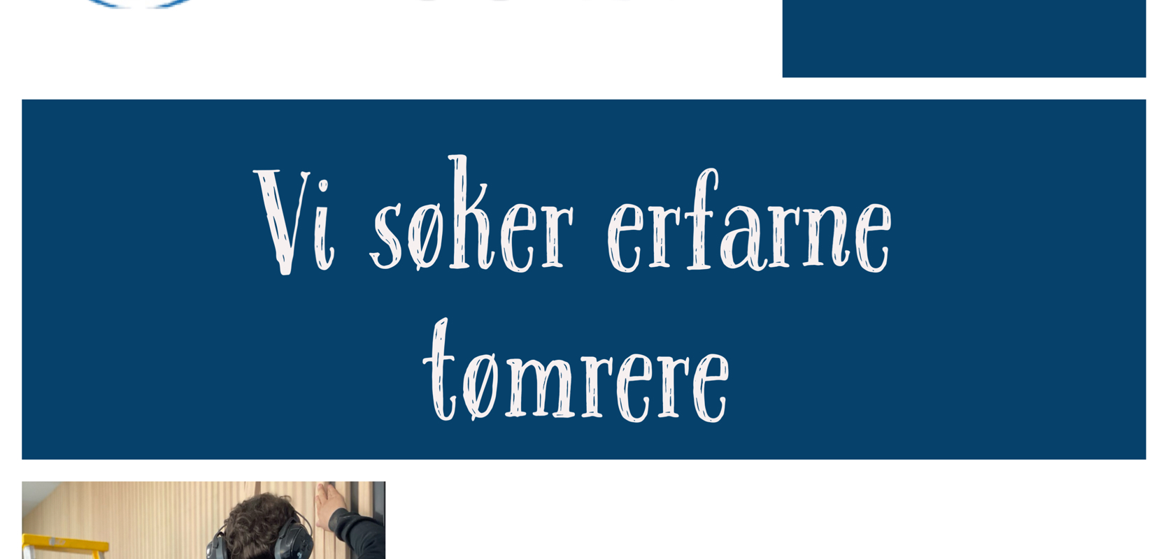 Ledig stilling- TØMRER/ BYGGMESTER